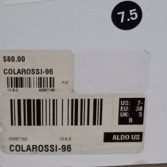 ALDO Women Black ColarossiI-96 , Block Heel Zip-up Leather Booties Size US 7 - Picture 3 of 3